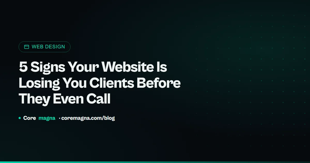 Business website shown on mobile phone and laptop screens