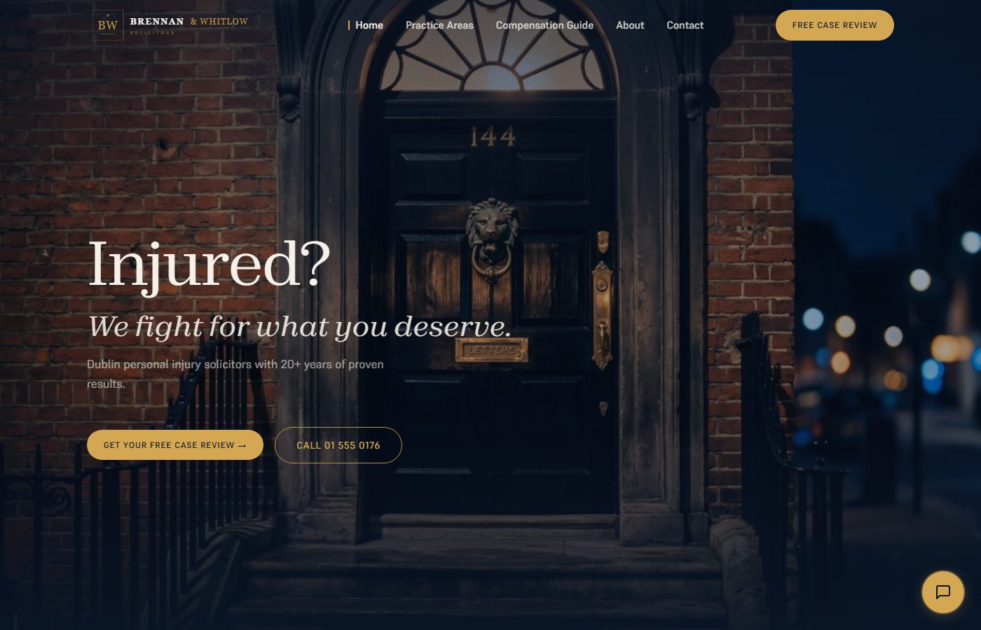 Brennan & Whitlow Solicitors homepage preview